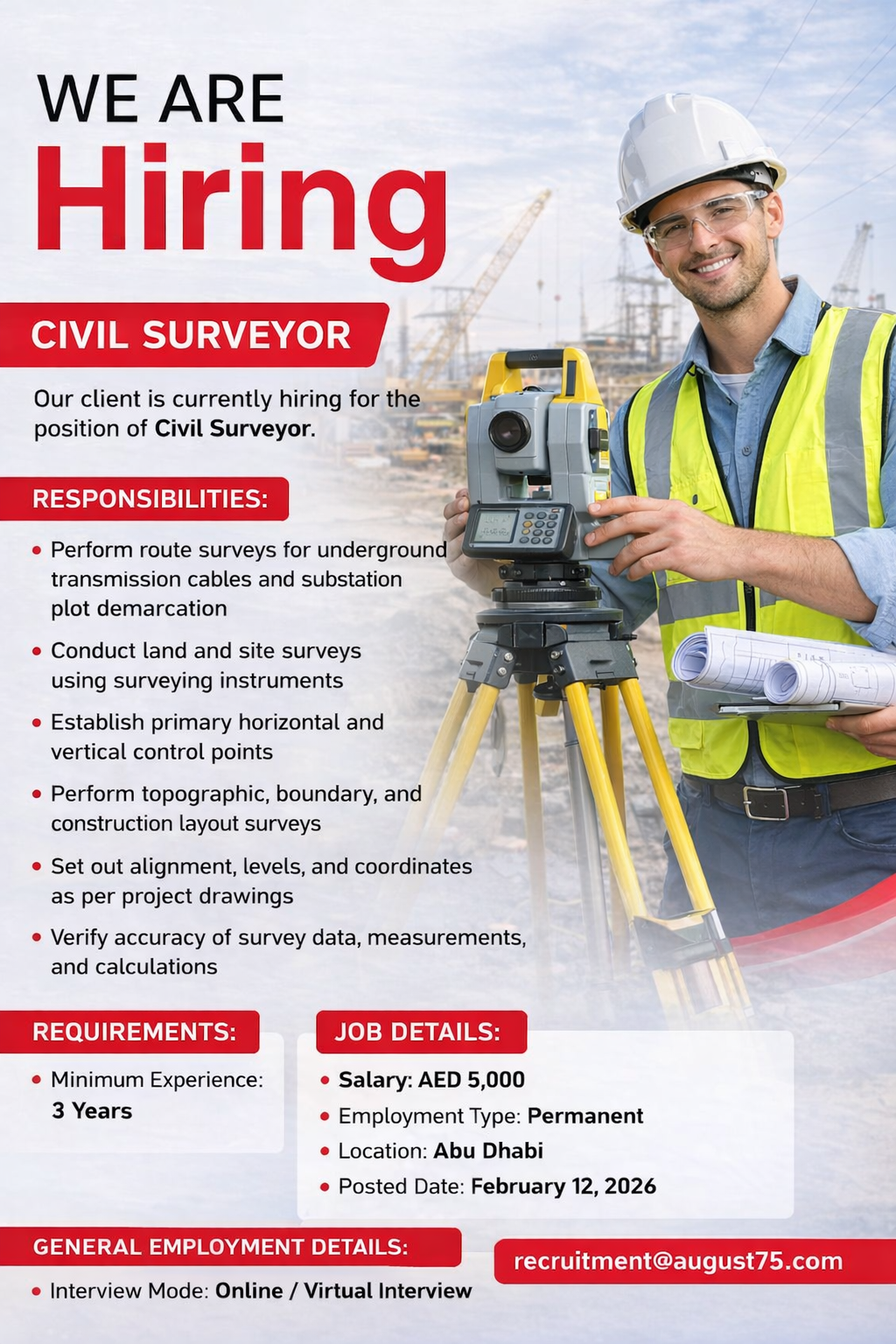 Civil Surveyor Job UAE